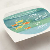 "School Of Fish" - Classroom Valentines in Goldfish by Jill Means - Detail