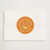 "School Of Fish" - Classroom Valentines in Goldfish by Jill Means - Matching Custom Sticker