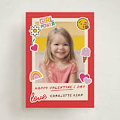 "stickers" - Classroom Valentines in Cherry by Jennifer Lew - Front