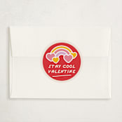 "stickers" - Classroom Valentines in Cherry by Jennifer Lew - Matching Custom Sticker