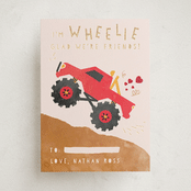 "wheelie truck" - Classroom Valentines in Berry by Kanika Mathur - Front