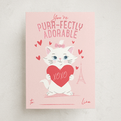 "Disney's Aristocats Adorable Marie" - Classroom Valentines in Rose by Leia Matt - Front