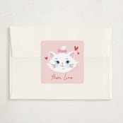 "Disney's Aristocats Adorable Marie" - Classroom Valentines in Rose by Leia Matt - Matching Custom Sticker