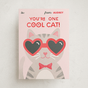 "Coolest Cat" - Classroom Valentines in Cotton Candy by Shirley Lin Schneider - Front