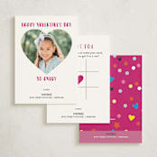 "Heart Day" - Classroom Valentines in Bubblegum by Baumbirdy - Back of Card Options