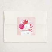 "croustilant" - Classroom Valentines in Blush by chocomocacino - Matching Custom Sticker