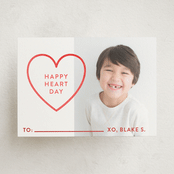 "Happy Heart Day" - Classroom Valentines in Red Hot by Jessica Ogden - Front
