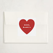 "Happy Heart Day" - Classroom Valentines in Red Hot by Jessica Ogden - Matching Custom Sticker