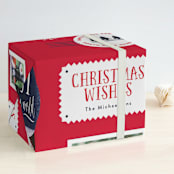 "Snow Globe Wishes" - Personalized Wrapping Paper in Candy Cane by Kelly Nasuta - Front