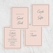 "Chic Gala" - Small Signs in Cotton Candy by Kimberly FitzSimons - Text Layout for Small Signs