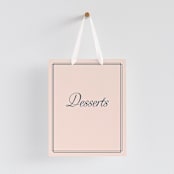 "Chic Gala" - Small Signs in Cotton Candy by Kimberly FitzSimons - With Hanging Ribbon (sold separately)
