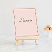 "Chic Gala" - Small Signs in Cotton Candy by Kimberly FitzSimons - On Small Tabletop Easel (sold separately)
