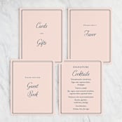 "Chic Gala" - Small Signs in Cotton Candy by Kimberly FitzSimons - Text Layout for Small Signs