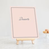 "Chic Gala" - Small Signs in Cotton Candy by Kimberly FitzSimons - On Small Tabletop Easel (sold separately)
