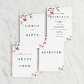 "Spring Wildflowers" - Small Signs in Floral by Mere Paper - Text Layout for Small Signs