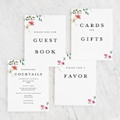 "Spring Wildflowers" - Small Signs in Floral by Mere Paper - Text Layout for Small Signs