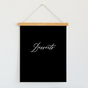 "Villa" - Small Signs in Ink by Chryssi Tsoupanarias - With Hanging Bar (sold separately)