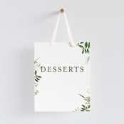 "Verdure" - Small Signs in Garden by Leah Bisch - With Hanging Ribbon (sold separately)
