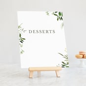 "Verdure" - Small Signs in Garden by Leah Bisch - On Small Tabletop Easel (sold separately)