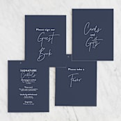 "Marked" - Small Signs in Navy by JoAnn Jinks - Text Layout Options for Small Signs