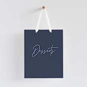 "Marked" - Small Signs in Navy by JoAnn Jinks - With Hanging Ribbon (sold separately)