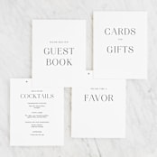 "Classy Type" - Small Signs in Lily by Hooray Creative - Text Layout Options for Small Signs