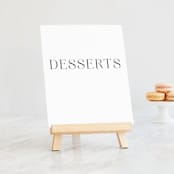 "Classy Type" - Small Signs in Lily by Hooray Creative - On Small Tabletop Easel (sold separately)
