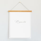 "Overlapping" - Small Signs in Cotton by Amy Kross - With Hanging Bar (sold separately)