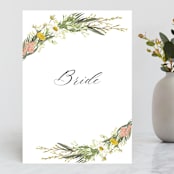 "Organic Florals" - Small Signs in Blush by Susan Moyal - Front