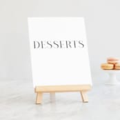 "Everly" - Small Signs in Snow by Hooray Creative - On Small Tabletop Easel (sold separately)