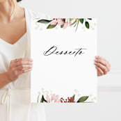 "Blossom" - Small Signs in Blush by Susan Moyal - With Person for Scale