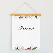 "Blossom" - Small Signs in Blush by Susan Moyal - With Hanging Bar (sold separately)