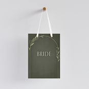 "Botanical Arches" - Small Signs in Moss by Kelly Schmidt - With Hanging Ribbon (sold separately)