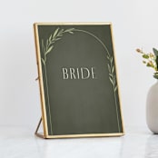 "Botanical Arches" - Small Signs in Moss by Kelly Schmidt - In Brass Geometric Frame (sold separately)
