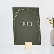 "Botanical Arches" - Small Signs in Moss by Kelly Schmidt - With Brushed Gold Holder (sold separately)