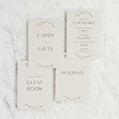"Vine Wrap" - Small Signs in Cotton by Amy Kross - Text Layout Options for Small Signs