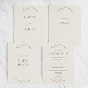 "Vine Wrap" - Small Signs in Cotton by Amy Kross - Text Layout Options for Small Signs