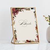 "poetique" - Small Signs in Autumn by Kate Ahn - In Brass Geometric Frame (sold separately)