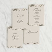 "Botanical Edge" - Small Signs in Latte by Susan Moyal - Text Layout Options for Small Signs