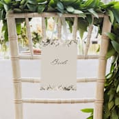 "Botanical Edge" - Small Signs in Latte by Susan Moyal - In Use