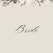 "Botanical Edge" - Small Signs in Latte by Susan Moyal - Close Up