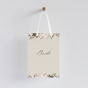 "Botanical Edge" - Small Signs in Latte by Susan Moyal - With Hanging Ribbon (sold separately)