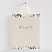 "Botanical Edge" - Small Signs in Latte by Susan Moyal - With Hanging Ribbon (sold separately)