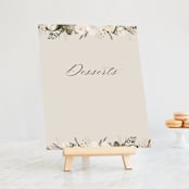 "Botanical Edge" - Small Signs in Latte by Susan Moyal - On Small Tabletop Easel (sold separately)