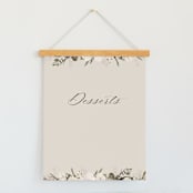 "Botanical Edge" - Small Signs in Latte by Susan Moyal - With Hanging Bar (sold separately)
