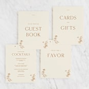 "Floral Type Arch" - Small Signs in Cream by Baumbirdy - Text Layout Options for Small Signs