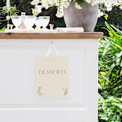 "Floral Type Arch" - Small Signs in Cream by Baumbirdy - In Use