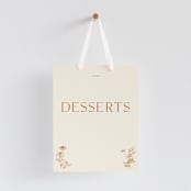 "Floral Type Arch" - Small Signs in Cream by Baumbirdy - With Hanging Ribbon (sold separately)