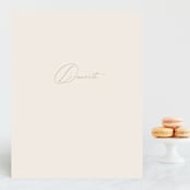 "Scripted Names" - Small Signs in Ecru by Hooray Creative - Front