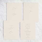 "Scripted Names" - Small Signs in Ecru by Hooray Creative - Text Layout Options for Small Signs
